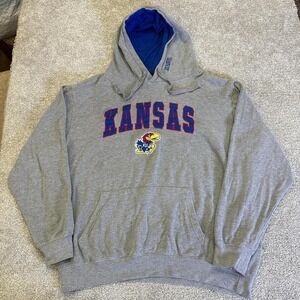 Stadium Athletic Kansas Jayhawks NCAA Gray Hoodie Men's XXL